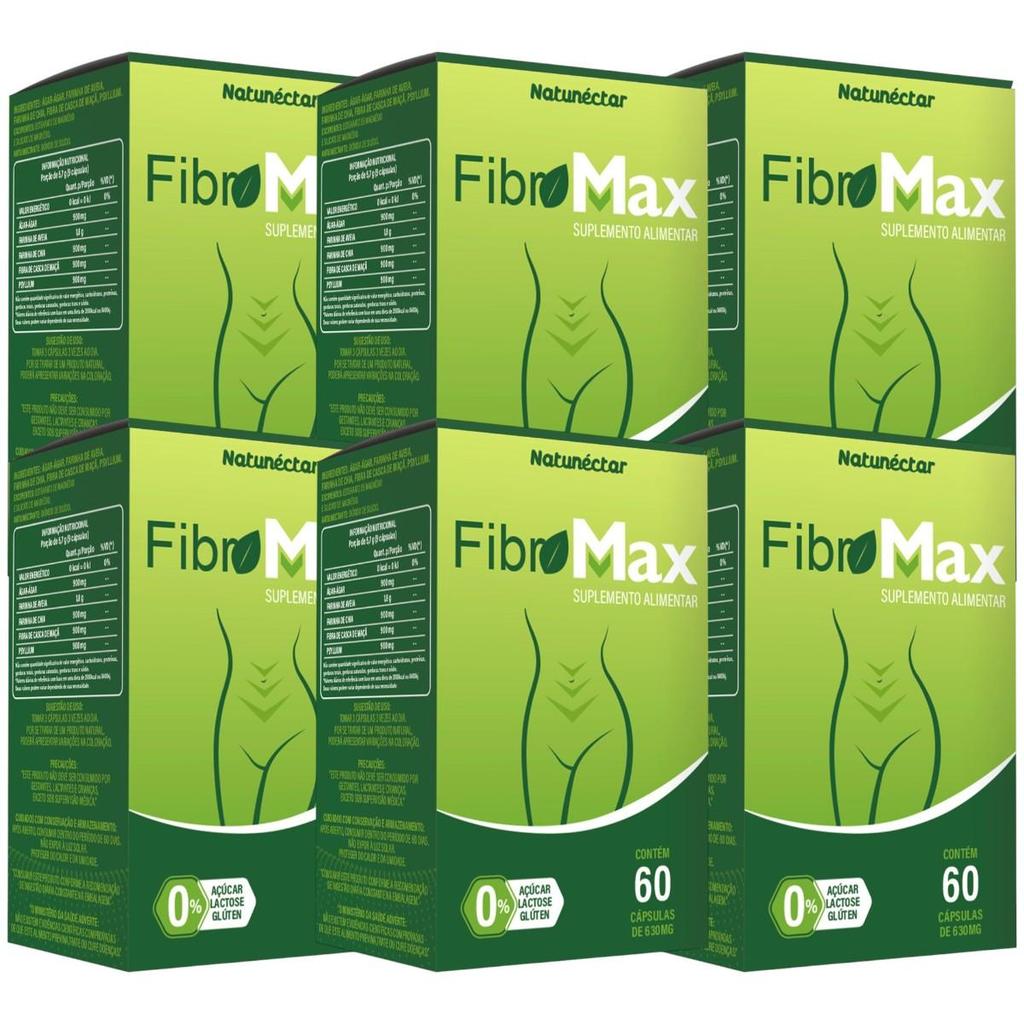 Kit Fibro Max Natunéctar Com 6 Unidades De 60 Cápsulas Cada | Shopee Brasil
