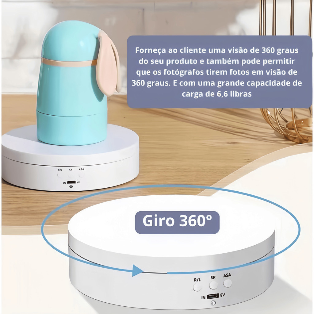 Expositor Giratório | USB Recarregável Para Vitrine , Foto E