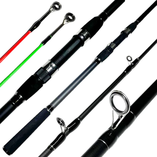 VARA PARA MOLINETE PESCA PRAIA CMIK 4.2M EM CARBONO - 20-60LB - 4 PARTES - 2 PONTEIRAS em Oferta na Shopee