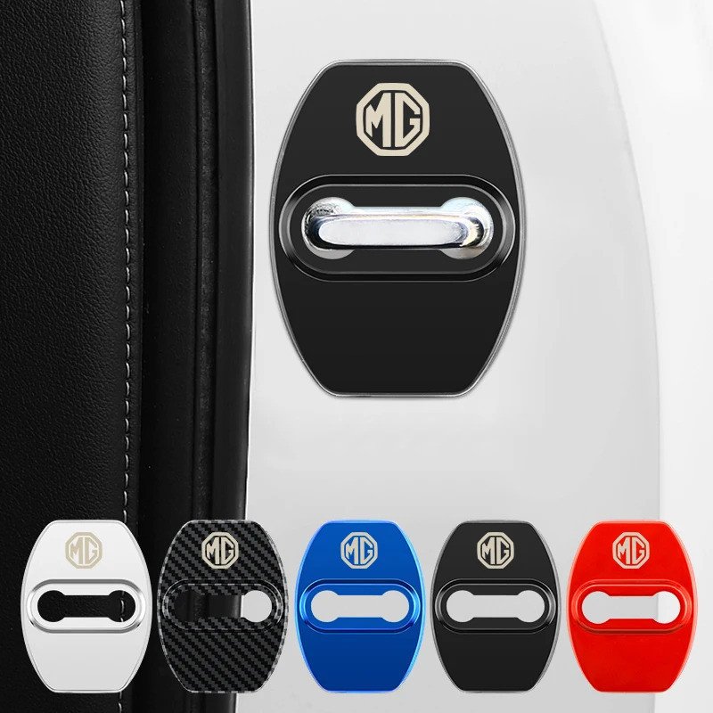 4Pcs Para MG ZS GS HS EZS MG5 MG GT MG6 MG7 Adesivo de Capa de Fechadura de Porta de Carro Emblema de Metal Decalque Est