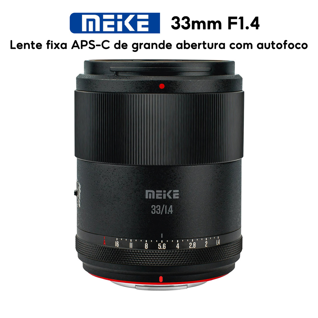 Meike 33mm F1.4 APS-C Lente De Câmera De Fotografia Com Foco
