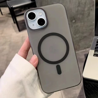 Capa Magnética Transparente De Cor Sólida, Compatível Com IPhone 11 12 13 14 15 16 17 PRO MAX Plus, À Prova De Choque
