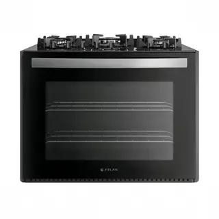 Fogão de Embutir 5 Bocas Atlas UTop Mesa de Vidro Preto Bivolt em Oferta na Shopee