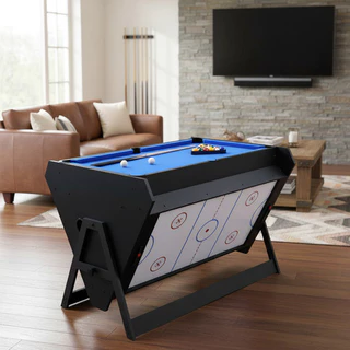 Mesa Giratória MDF 3 em 1 Bilhar Pebolim e Air Game com Acessórios Completos Ventilador Integrado Bivolt Diversão Total em Oferta na Shopee