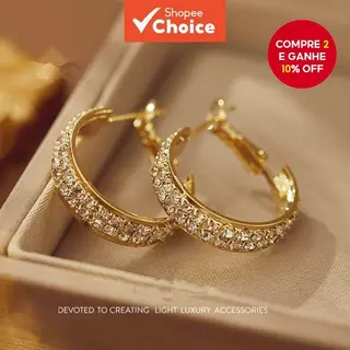 Brincos Luxuosos De Ouro Para Mulheres , Design Elegante Vintage , Uso Diário , Joias , Presente em Oferta na Shopee