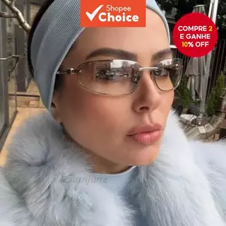 Óculos De Sol Novos E Claros Para Mulheres, Prateados E Com Lentes De Mercúrio, Perfeitos Para Garotas ousadas em Oferta na Shopee
