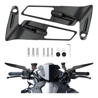Espelho Retrovisor Para Asa Fixa De Motocicleta Universal+Sinal de volta