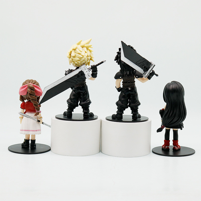 FINAL FANTASY VII フィギュア＆空缶(洗浄済)8セット 4 Pçs/Set 11cm Final Fantasy VII Figura De Jogo Nuvem Strife