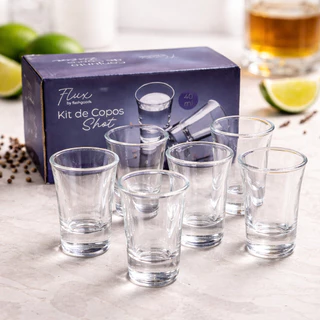 Kit 6/12/24 Copos De Shot Tequila 40ML De Vidro Transparente