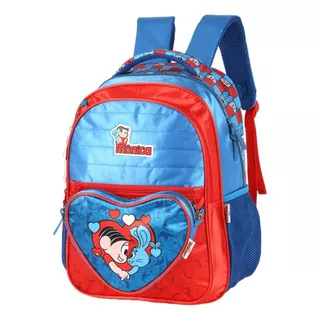 Mochila de Costas Escolar Magali Melancia com Pochete em Oferta na Shopee