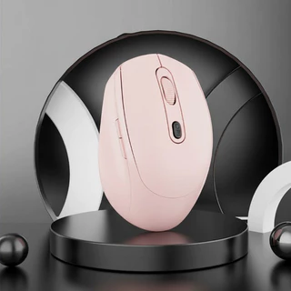 Mouse Wireless Rosa 1600DPI Design Ergonômico para Notebook