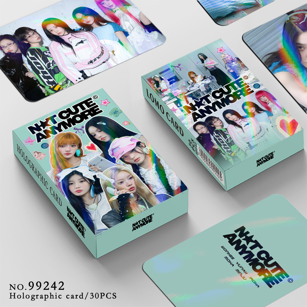 50-55pcs/box ILLIT Holographic Laser Lomo Cards SUPER REAL ME