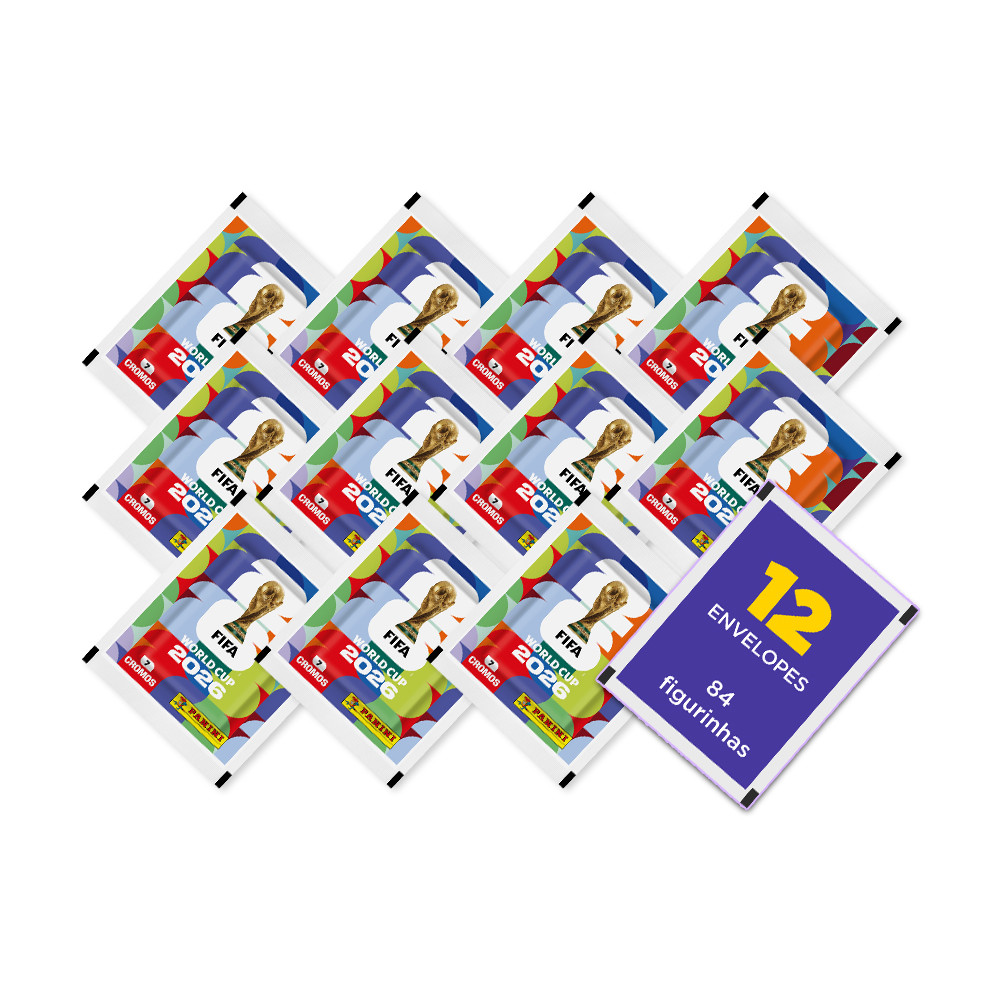 12 Envelopes (84 Figurinhas) Copa do Mundo 2026 Oficial Panini