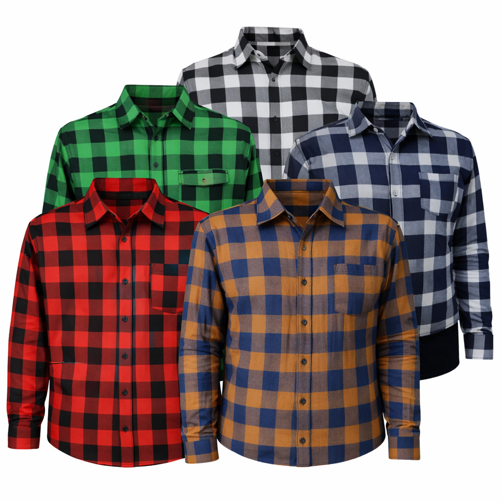 Camisa Xadrez Plus Size Maculina Flanelada Quentinha Quadriculada Festa junina Rodeio