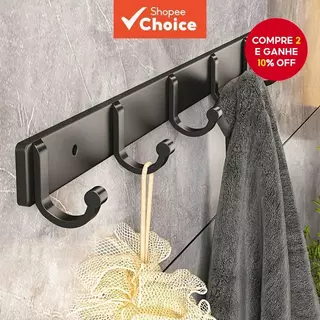 Ganchos Adesivos Fortes Sem Perfuração-Toalha E Cabide De Parede Para Banheiro Cozinha em Oferta na Shopee