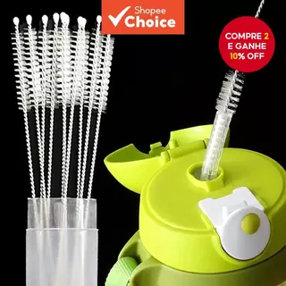 Escova de Limpeza de 31cm, limpa o canudo inteiro, com cerdas de crina, flexível, ideal para tubos gerais. em Oferta na Shopee