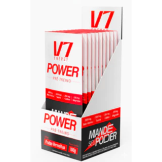 Caixa Pré Treino V7 Power Frutas Vermelhas Sache 10 De 10G Cada - V7 ENERGY em Oferta na Shopee
