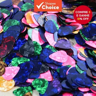 100 peças/conjunto de palhetas de guitarra 0,46mm palhetas de celulóide estreladas para guitarra acústica e elétrica em Oferta na Shopee