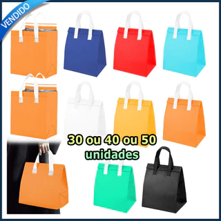 Kit 30/40/50 Saco térmico para comida para viagem saco para alimentos bolsa térmica saco de piquenique para restaurantes