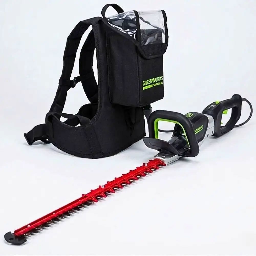 Aparador de Cerca Viva 82V 26 POL 82H26D com Mochila GREENWORKS