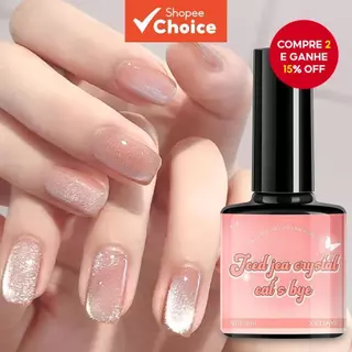 Esmalte De Gel Olho De Gato Com Brilho Reflexivo , Magnético Transparente De Gelo Brilhante Holográfico , Lâmpada UV/LED em Oferta na Shopee