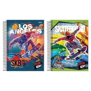 Caderno Espiral Jandaia Universitário Teen Way - Capa Dura 20 Matérias 400 Folhas - Embalagem com 2 Unidades (SORTIDO) em Oferta na Shopee