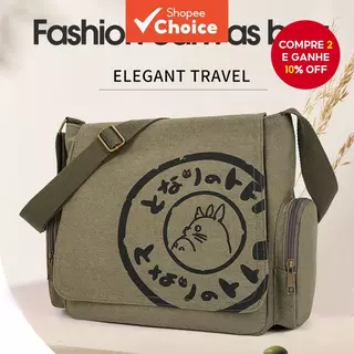 Bolsa Mensageiro De Lona Vintage Feminina De Ombro De Grande Capacidade Com Estampa De Desenho Animado Retrô em Oferta na Shopee