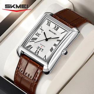 SKMEI 2575 Relógio De Quartzo De Luxo Homem Impermeável Data Relógio De Couro Masculino Pulso Cork