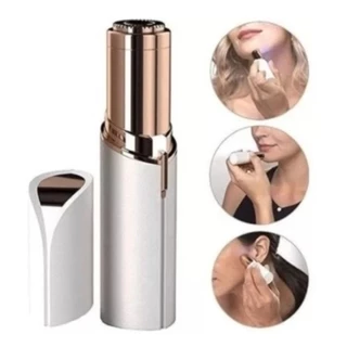 Aparelho portátil para remoção de pelos faciais, em formato de batom, aparador de pelos a bateria. em Oferta na Shopee