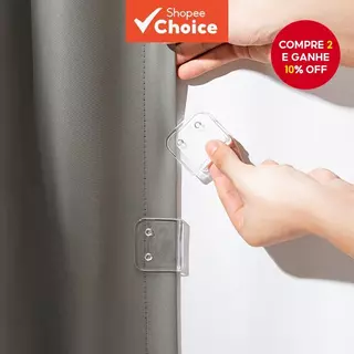 Clipes De Cortina De Chuveiro À Prova De Vento , Suporte De Fixador Antiderrapante Autoadesivo De 2 Unidades Para Casa em Oferta na Shopee