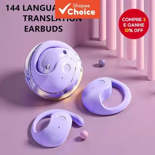 CS-952 Fones De Ouvido De Tradução Em Tempo Real BT Interpretação Simultânea 129 Idiomas Fone Pendurado Na Orelha em Oferta na Shopee