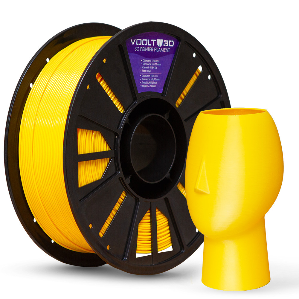 Filamento Voolt3d PETG HF Amarelo 1kg para Impressão 3D | Alta ...