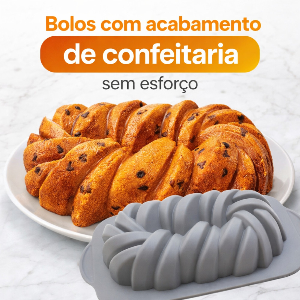 Forma De Silicone 23,5x13,5cm Antiaderente Assadeira Multius