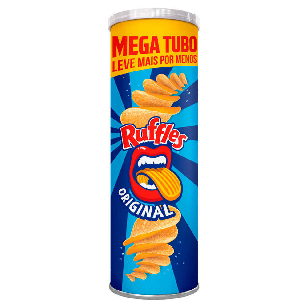 Batata Ruffles Elma Chips Sabor Original Mega Tubo 134g Leve Mais Por ...