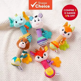 Mordedores Sozzy , Bastões De Mão Para Pequenos Animais , Brinquedos Com Chocalho De Bebê (Cor Aleatória Do Pingente) em Oferta na Shopee
