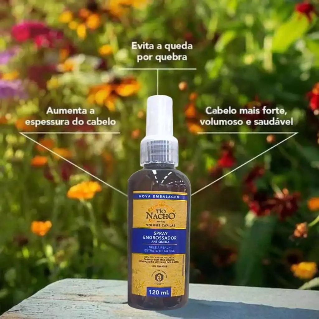 Spray engrossador antiqueda tio nacho 120ml