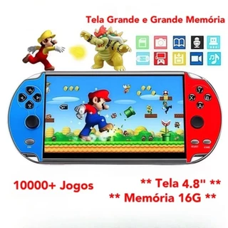 2025 Videogame Portatil Tela 4.8" +10000 Jogos Retro 16GB, Console de Mão Memoria Expansivel em Oferta na Shopee