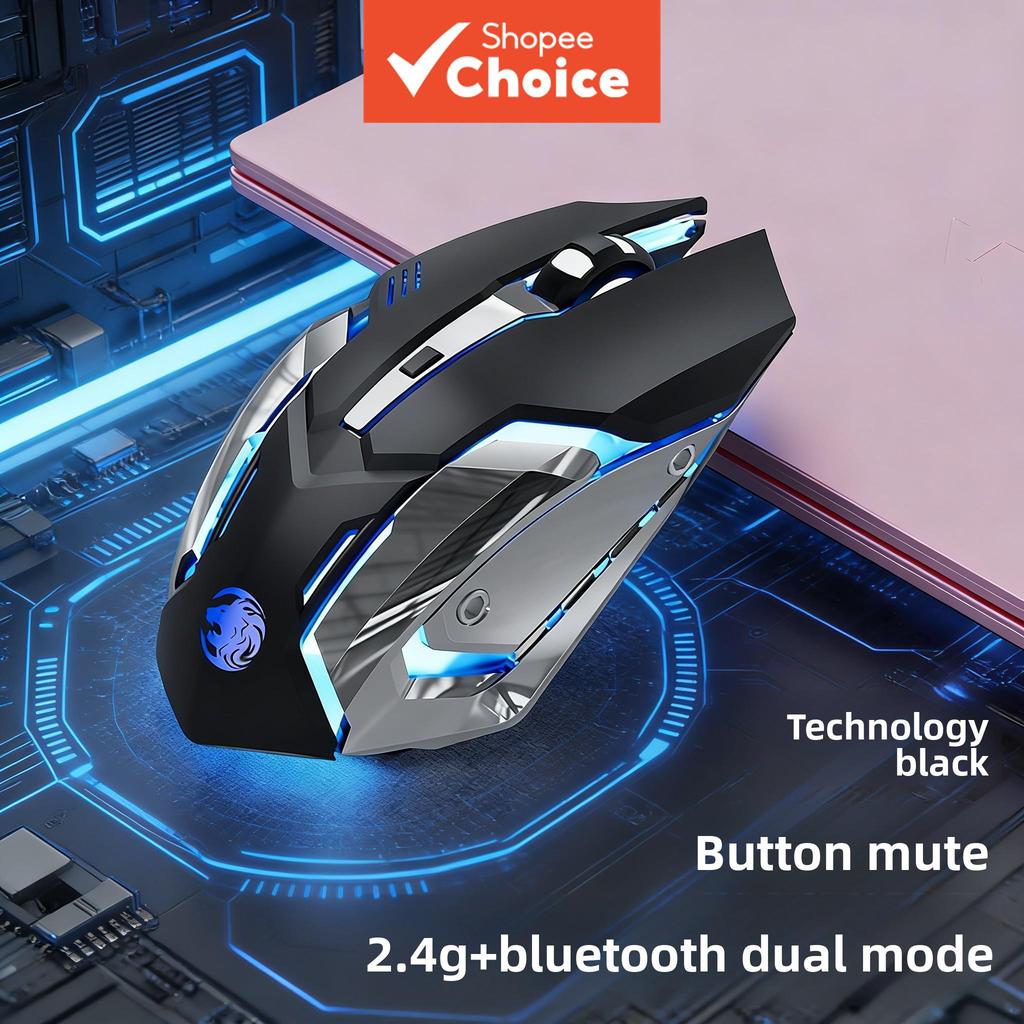 Mouse Gamer de E-Sports, Recarregável, Sem Fio Bluetooth, Silencioso ...