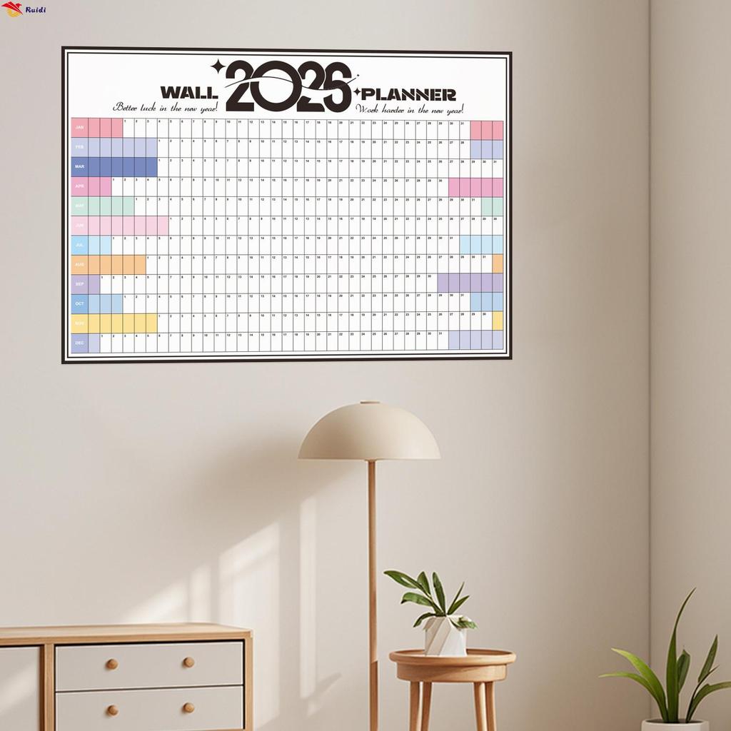 Planejador De Calendário De Parede Grande 2026-Folha De Adesivos De