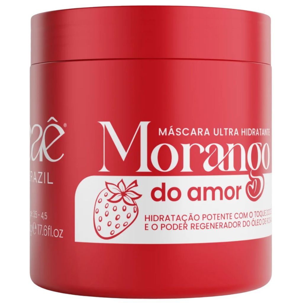 Máscara Morango Do Amor Ultra Hidratante Com Óleo Rosa Mosqueta ...