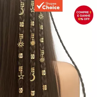 38 Peças Vintage Dreadlock Punhos Anéis De Cabelo De Halloween Com Padrão Retrô Para Festa À Fantasia em Oferta na Shopee