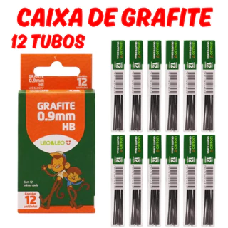 Grafite HB Para Ponta Com 12 Tubos Lapiseira Escrita Grafites Escolar Arte Escritório Papelaria Leo&Leo em Oferta na Shopee