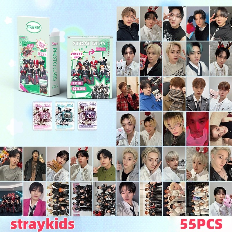 50-124pcs STRAY KIDS ATE Holographic Laser Lomo cards Lose My