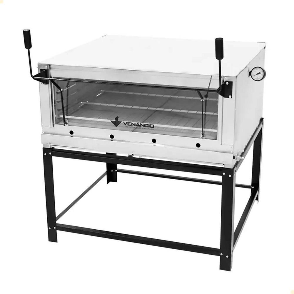 Forno Industrial Venâncio a Gás Roma Inox 90 Cm com Pedra Re