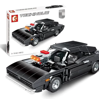 1077 PCS Compatível Lego Dodge War Horse Muscle Sports Car Montado Bloco de Construção Brinquedos Presente de Aniversári