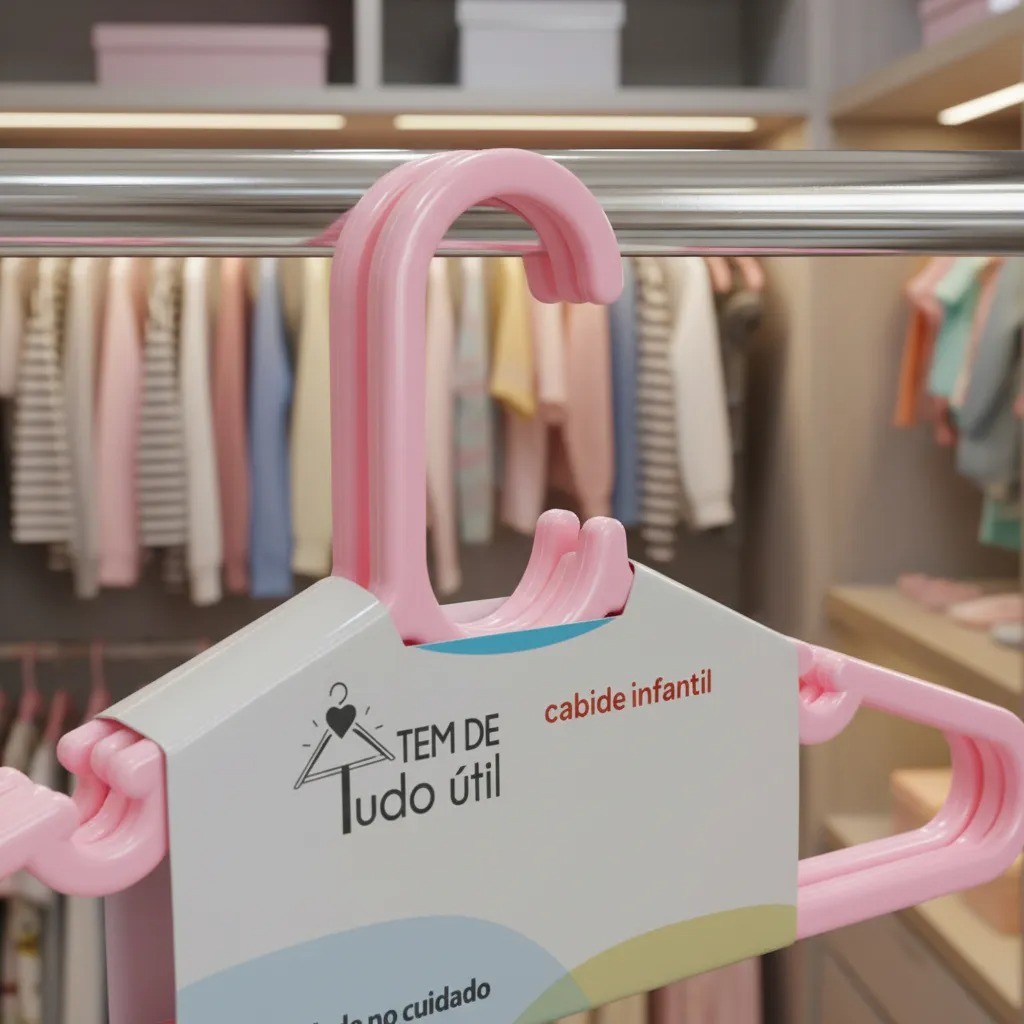 Cabide Infantil Rosa para Organização total Kit 50 unidades | Shopee Brasil