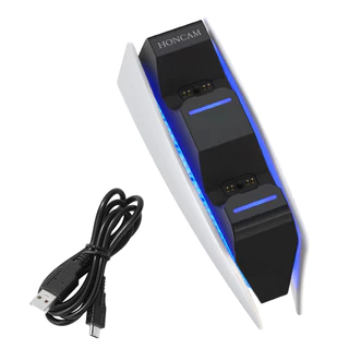 Honcam Carregador Duplo De Segurança Com Controlador Para PS5 DualSense