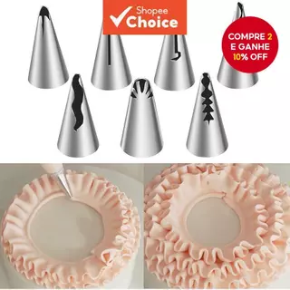 Conjunto De Bicos De Tubulação De Saia Plissada De Aço Inoxidável Russos Dicas Para Pastelaria Fondant Bolo Decoração Su em Oferta na Shopee