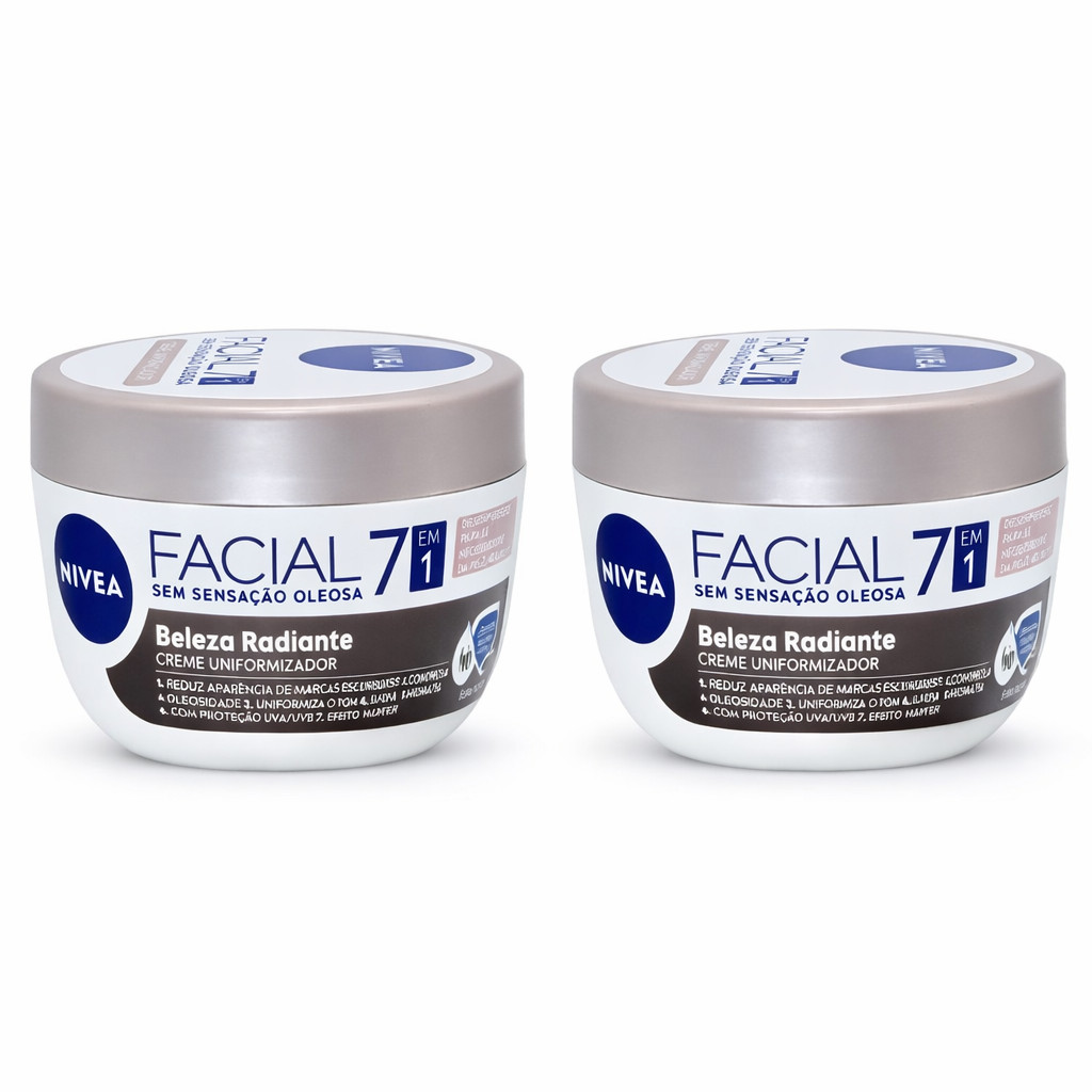 Nivea Creme Facial 7 em 1 100g Reduz Manchas Uniformiza Pele Oleosa ...
