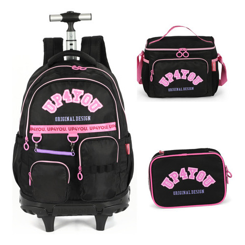 Kit Mochila Rodinhas Lancheira E Estojo Original Up4you | Shopee Brasil